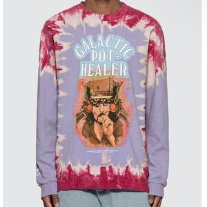 Real Bad Man Galactic Pot-Healer Tie-Dye Long Sleeve Shirt